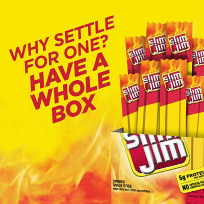 Slim Jim Snack Sized Original Flavor Smoked Meat Stick - 26-0.28 Oz - Image 3