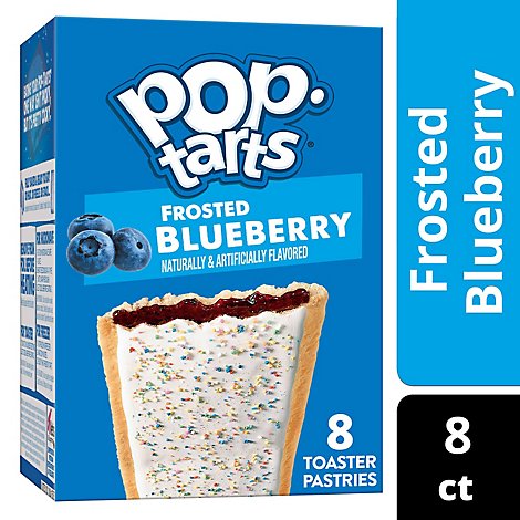 Pop-Tarts Toaster Pastries Breakfast Foods Frosted Blueberry 8 Count - 13.5 Oz