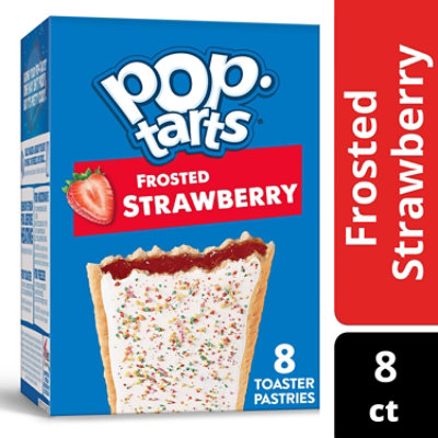 Pop-Tarts Toaster Pastries Breakfast Foods Frosted Strawberry 8 Count - 13.5 Oz - Image 1