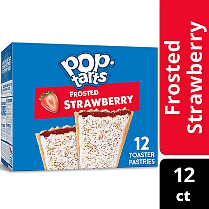 Pop-Tarts Toaster Pastries Breakfast Foods Frosted Strawberry 12 Count - 20.3 Oz - Image 2