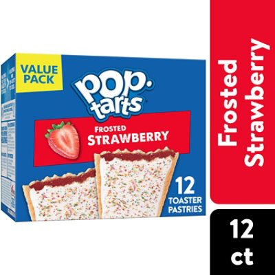 Pop-Tarts Toaster Pastries Breakfast Foods Frosted Strawberry 12 Count - 20.3 Oz - Image 1