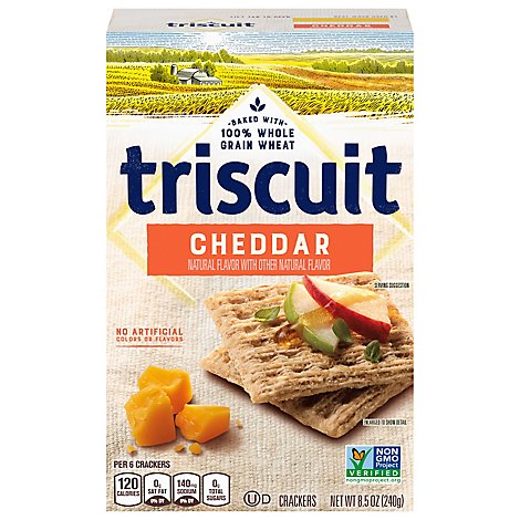 Triscuit Crackers Wheat Whole Grain Cheddar - 8.5 Oz