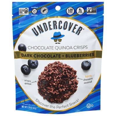 Undercover Dark Chocolate + Blueberries Quinoa Crisps - 2 Oz