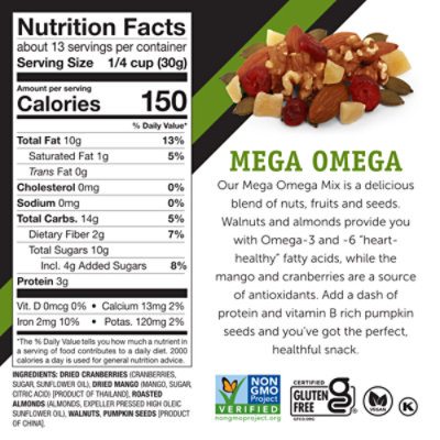 Power Up Trail Mix All Natural Mega Omega - 14 Oz - Image 3