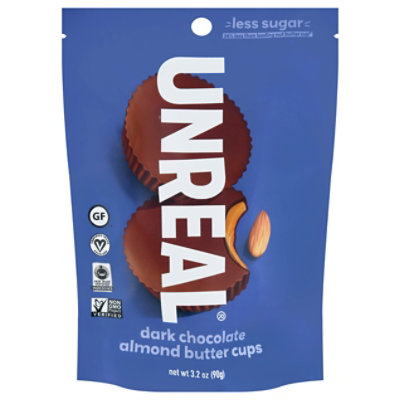 Unreal Almond Butter Cups Dark Chocolate - 3.2 Oz - Image 3