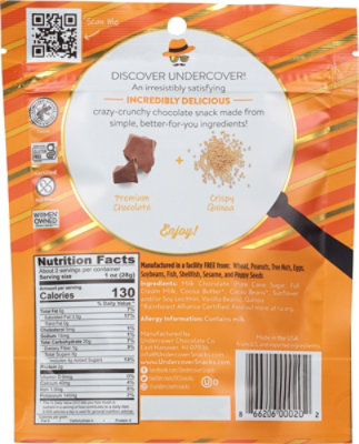 Undercover Milk Chocolate Crispy Quinoa Snack - 2 Oz - Image 6