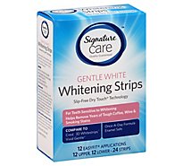 Signature Care Whitening Strips Gentle White - 24 Count