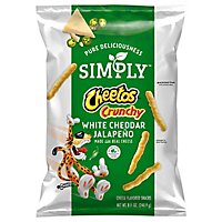 Cheetos Simply Cheese Flavored Snacks Crunchy White Cheddar Jalapeno - 8.5 Oz - Image 2