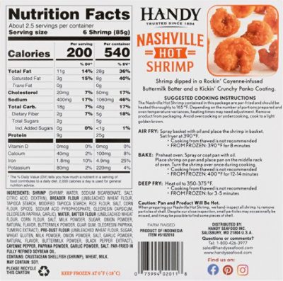 Handy Seafood Nashville Hot Shrimp - 8 Oz - Image 6