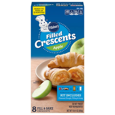 Pillsbury Filled Crescents Apple Fill & Bake Crescents 8 Count - 13.51 Oz - Image 1