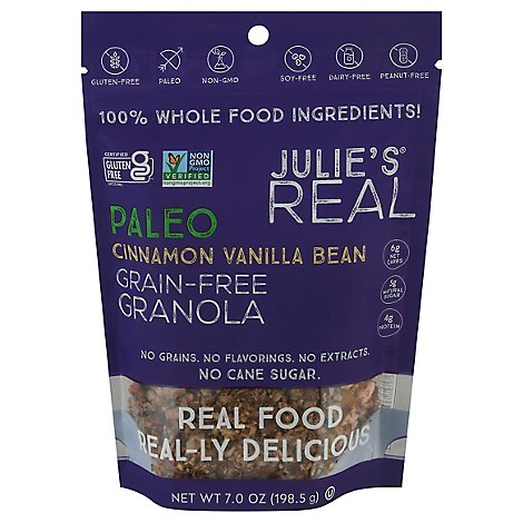Julies Real Granola Cnnmn Van Bean - 7 Oz