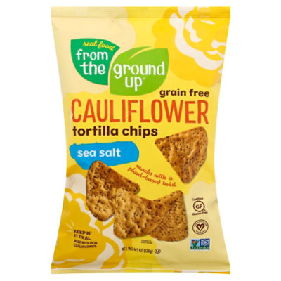 From The Ground Up Cauliflower Tortilla Chips Sea Salt - 4.5 Oz - Image 3