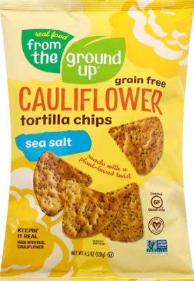 From The Ground Up Cauliflower Tortilla Chips Sea Salt - 4.5 Oz - Image 2