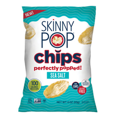 SkinnyPop Popped Chips Sea Salt - 4 Oz