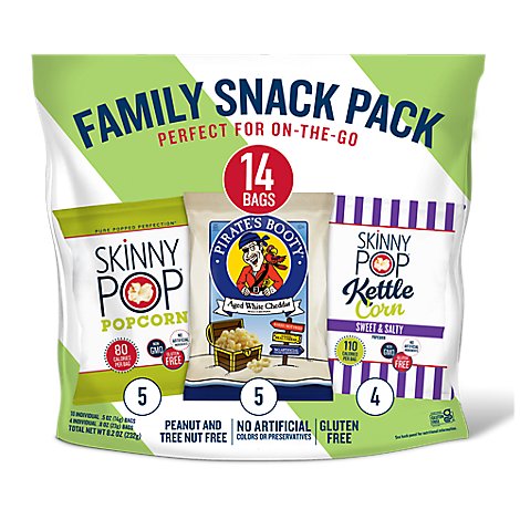 SkinnyPop And Pirates Booty Variety Family Snack Pack - 14 Count