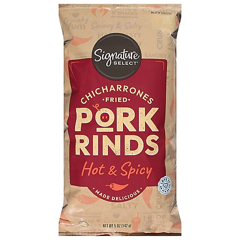 Signature SELECT Fried Pork Rinds Hot And Spicy - 5 Oz