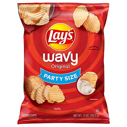 Lays Potato Chips Wavy Original Party Size - 13 Oz - Image 3