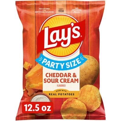 Lays Potato Chips Cheddar & Sour Cream Party Size - 12.5 Oz - Image 2