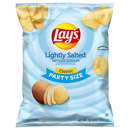 Lays Potato Chips Lightly Salted Classic Party Size - 12.5 Oz - Image 3