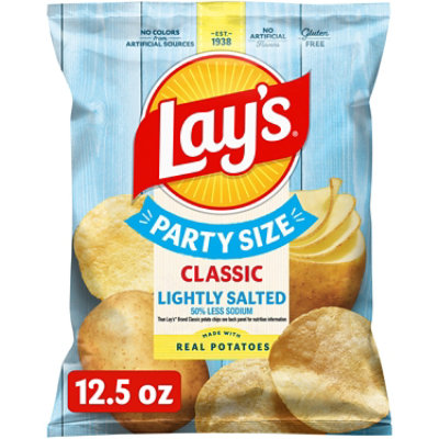 Lays Potato Chips Lightly Salted Classic Party Size - 12.5 Oz - Image 2
