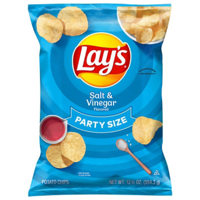 Lays Potato Chips Salt & Vinegar Party Size - 12.5 Oz - Image 1