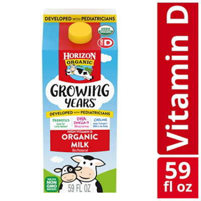 Horizon Growing Years Organic Milk High Vitamin D Half Gallon 1 Liter Safeway