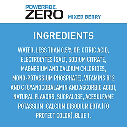 POWERADE Sports Drink Electrolyte Enhanced Zero Sugar Mixed Berry - 28 Fl. Oz. - Image 5