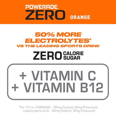 POWERADE Sports Drink Electrolyte Enhanced Zero Sugar Orange - 28 Fl. Oz. - Image 2