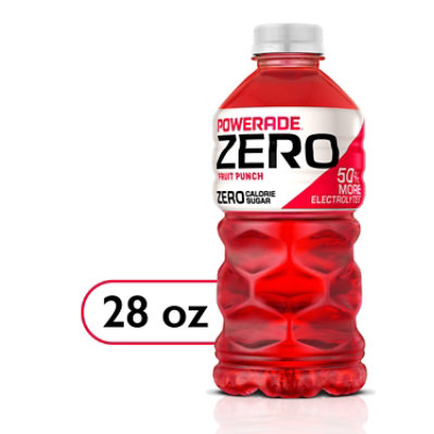 POWERADE Zero Fruit Punch Electrolyte Sports Drink Bottle - 28 Fl. Oz.