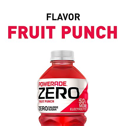 POWERADE Sports Drink Electrolyte Enhanced Zero Sugar Fruit Punch - 28 Fl. Oz. - Image 3