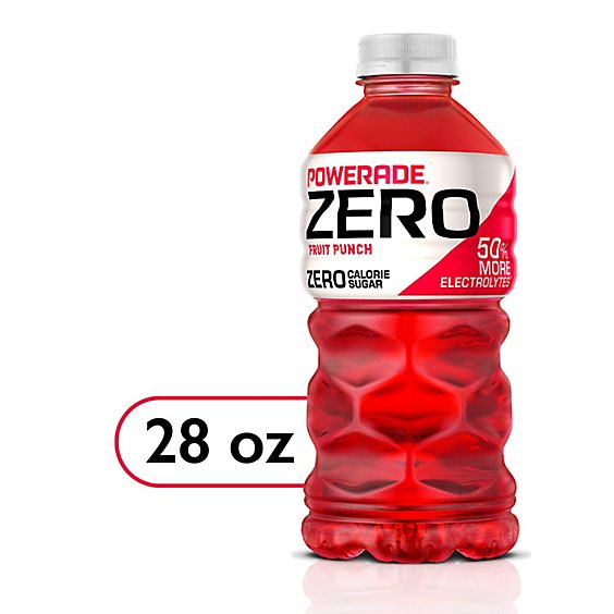 POWERADE Sports Drink Electrolyte Enhanced Zero Sugar Fruit Punch - 28 Fl. Oz.