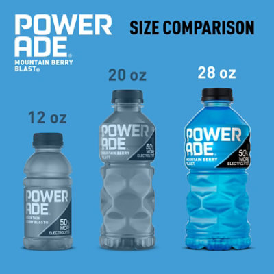 POWERADE Sports Drink Electrolyte Enhanced Mountain Berry Blast - 28 Fl. Oz. - Image 2