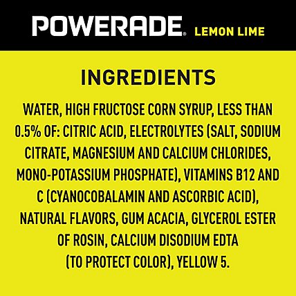 POWERADE Sports Drink Electrolyte Enhanced Lemon Lime - 28 Fl. Oz. - Image 5