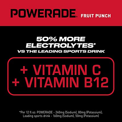 POWERADE Sports Drink Electrolyte Enhanced Fruit Punch - 28 Fl. Oz. - Image 3