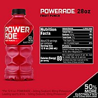 POWERADE Sports Drink Electrolyte Enhanced Fruit Punch - 28 Fl. Oz. - Image 4