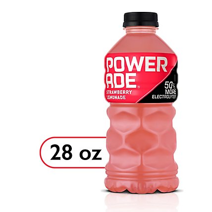 POWERADE Sports Drink Electrolyte Enhanced Strawberry Lemonade - 28 Fl. Oz. - Image 1