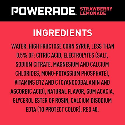 POWERADE Sports Drink Electrolyte Enhanced Strawberry Lemonade - 28 Fl. Oz. - Image 5