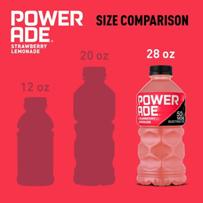 POWERADE Sports Drink Electrolyte Enhanced Strawberry Lemonade - 28 Fl. Oz. - Image 2