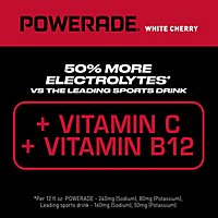 POWERADE Sports Drink Electrolyte Enhanced White Cherry - 28 Fl. Oz. - Image 3