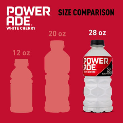 POWERADE Sports Drink Electrolyte Enhanced White Cherry - 28 Fl. Oz. - Image 2