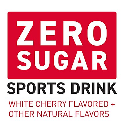 POWERADE Sports Drink Zero Sugar White Cherry - 28 Fl. Oz. - Image 2