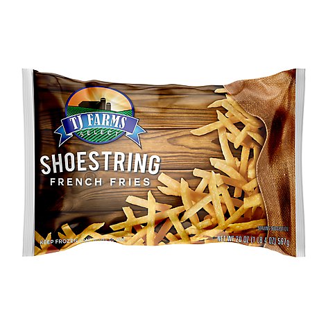 Tj Farms Select Fries Shoestring - 20 Oz