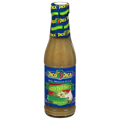 Pico Pica Taco Sauce Real Mexican Style Green Medium - 7 Oz