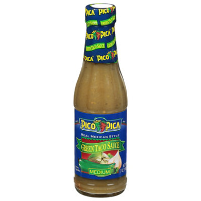 Pico Pica Taco Sauce Real Mexican Style Green Medium - 7 Oz