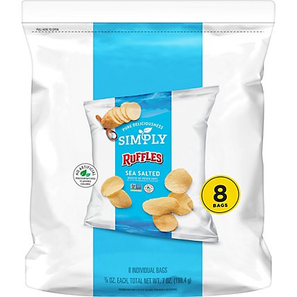 Ruffles Simply Potato Chips Sea Salt Reduced Fat - 7 Oz - Image 2