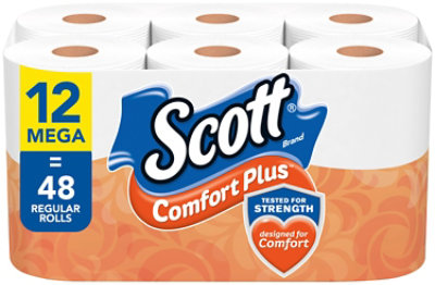 Scott ComfortPlus Mega Rolls 462 Sheets Toilet Paper - 12 Roll