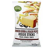 Open Nature Veggie Sticks Smoked Gouda Black Pepper - 7.5 Oz