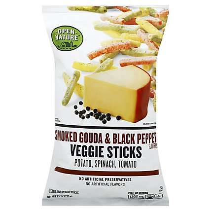 Open Nature Veggie Sticks Smoked Gouda Black Pepper - 7.5 Oz - Image 1