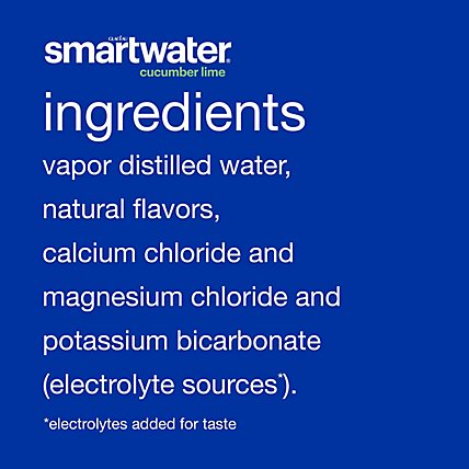 smartwater Vapor Distilled Water Cucumber Lime - 23.7 Fl. Oz. - Image 5