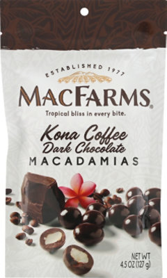 MacFarms Macadamias Kona Coffee Dark Chocolate - 4.5 Oz - Image 2